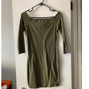 Olive fitted dress